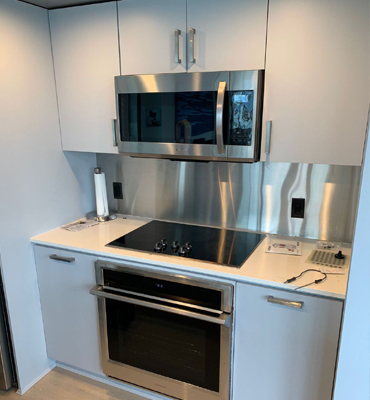 over-the-range-microwave installation in Surrey